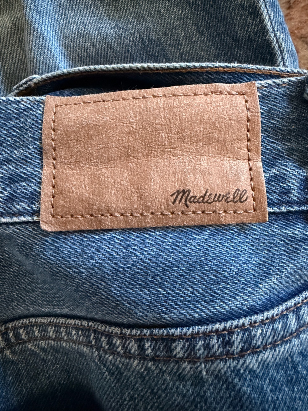 Madewell Blue Wide-Leg Cuffed Jeans - Picture 9 of 10
